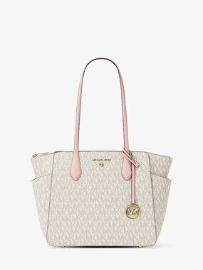 Michael Kors Marilyn Medium Signature Logo Tote Bag-PWD BLSH MLT